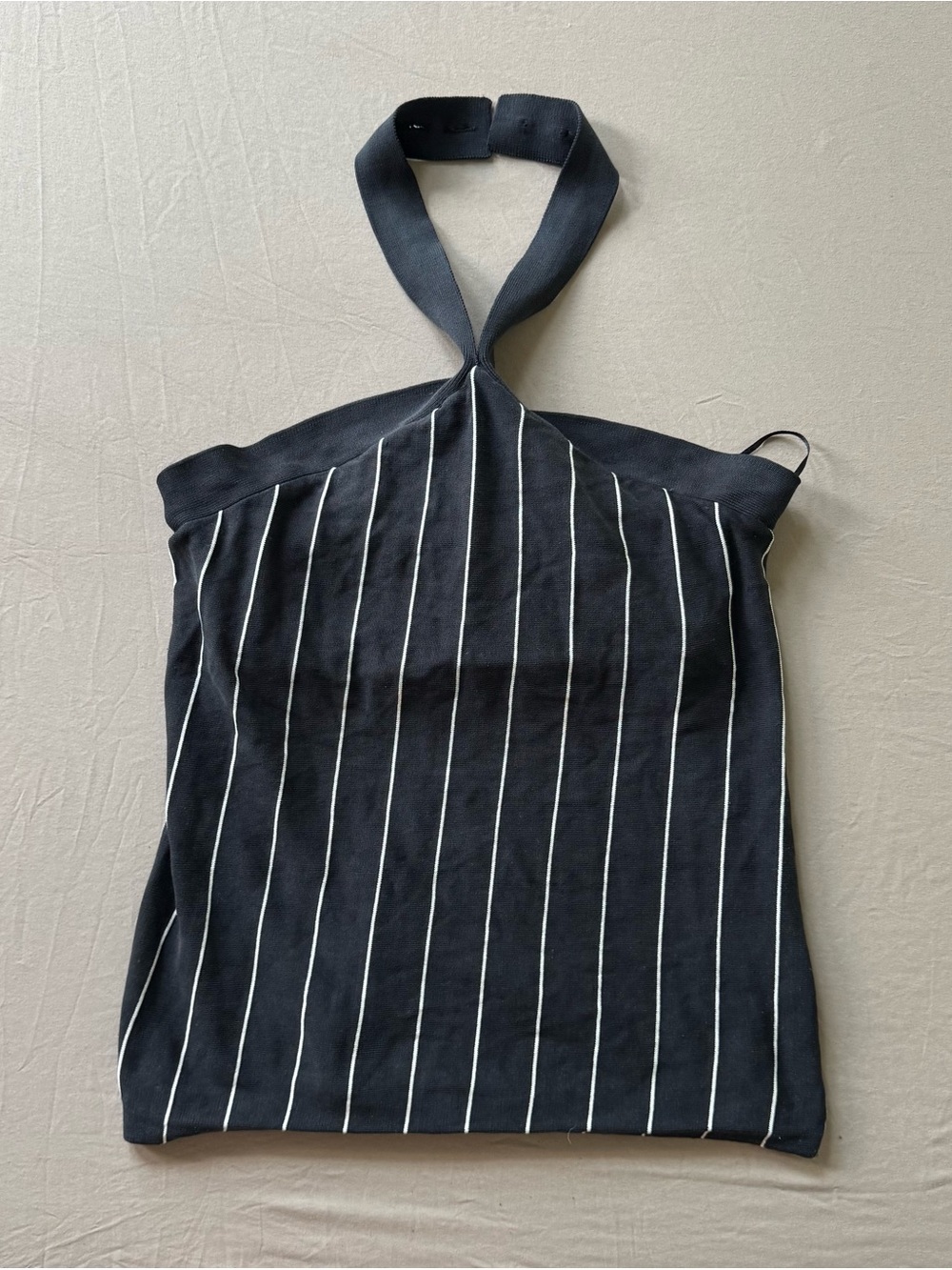 Vintage Ralph Lauren Silk Blend Pinstripe Halter Tank Top